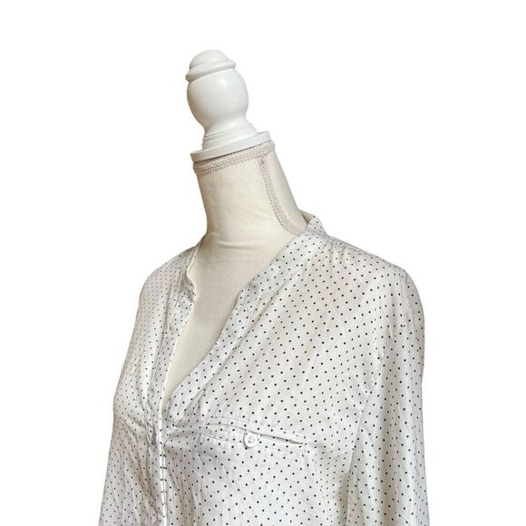 Kut From The Kloth Women’s Tunic Long Sleeve Polka Dot Front Button Shirt US XL - Picture 3 of 13